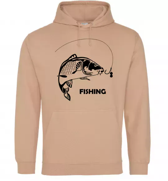 Чоловіча толстовка (худі) FISHING Пісочний фото
