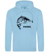 Мужская толстовка (худи) FISHING Голубой фото