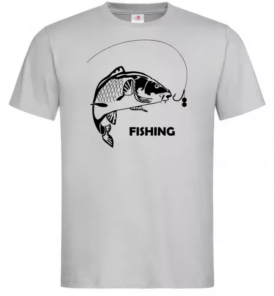 Чоловіча футболка FISHING Сірий фото