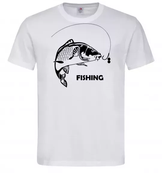 Чоловіча футболка FISHING Білий фото