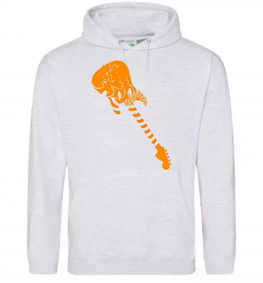 Женская толстовка (худи) Гітара Серый меланж фото