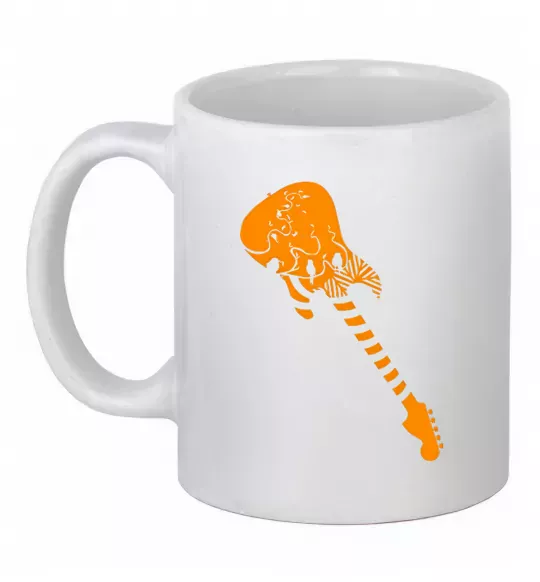 Чашка керамическая Гітара Белый фото