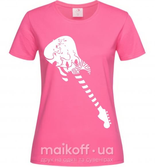 Женская футболка Гитара Ярко-розовый фото