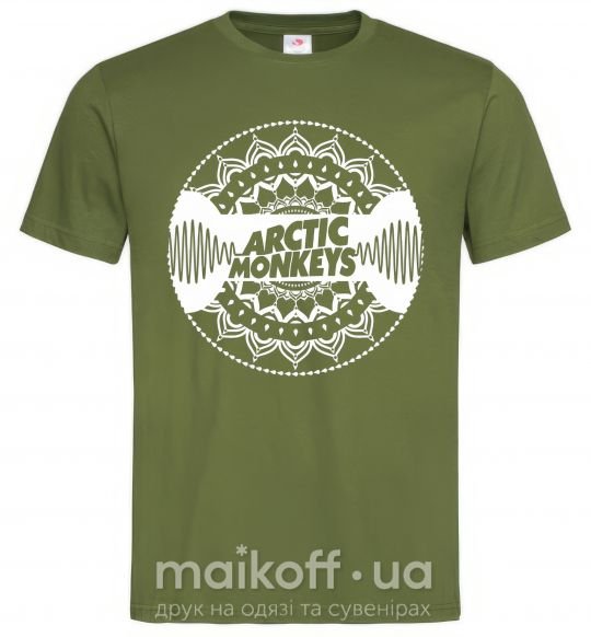 Чоловіча футболка Arctic monkeys Logo Оливковий фото