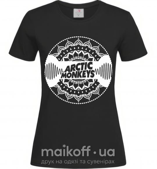Женская футболка Arctic monkeys Logo Черный фото