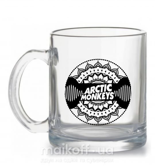 Чашка стеклянная Arctic monkeys Logo Прозрачный фото