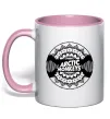 Чашка з кольоровою ручкою Arctic monkeys Logo Ніжно рожевий фото