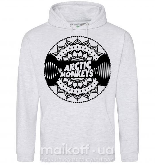 Чоловіча толстовка (худі) Arctic monkeys Logo Сірий меланж фото