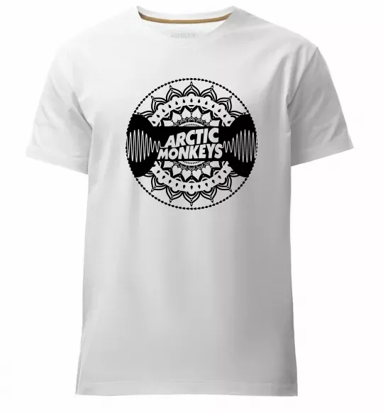 Мужская премиум футболка Arctic monkeys Logo Белый фото