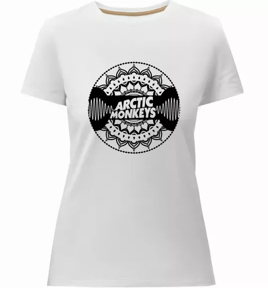 Женская премиум футболка Arctic monkeys Logo Белый фото