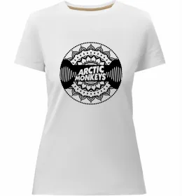 Женская премиум футболка Arctic monkeys figures Белый фото