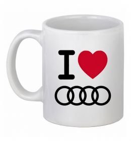 Чашка керамічна I love audi Logo