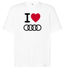 Футболка Оверсайз I love audi Logo