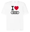 Футболка Оверсайз I love audi Logo Білий фото
