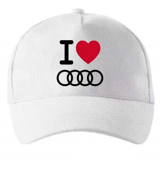 Кепка I love audi Logo Білий фото