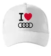 Кепка I love audi Logo Білий фото