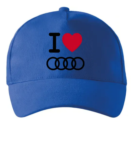 Кепка I love audi Logo Яскраво-синій фото