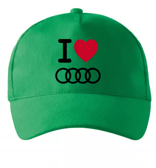 Кепка I love audi Logo Зелений фото