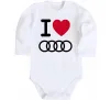 Детский боди I love audi Logo Белый фото