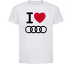 Детская футболка I love audi Logo Белый фото