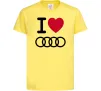 Детская футболка I love audi Logo Лимонный фото