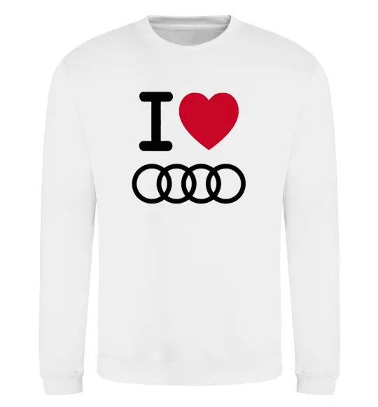 Світшот I love audi Logo Білий фото
