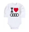 Детский боди I love audi Logo Белый фото