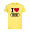 Дитяча футболка I love audi Logo Лимонний фото