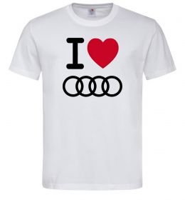 Мужская футболка I love audi Logo