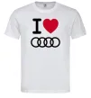 Чоловіча футболка I love audi Logo Білий фото