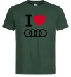 Чоловіча футболка I love audi Logo Темно-зелений фото