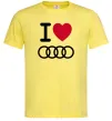 Чоловіча футболка I love audi Logo Лимонний фото