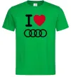 Чоловіча футболка I love audi Logo Зелений фото