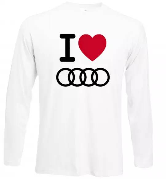 Лонгслив I love audi Logo Белый фото