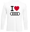 Лонгслив I love audi Logo Белый фото