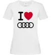 Жіноча футболка I love audi Logo Білий Жіноча футболка I love audi Logo Білий фото