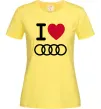 Жіноча футболка I love audi Logo Лимонний Жіноча футболка I love audi Logo Лимонний фото