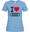 Жіноча футболка I love audi Logo Блакитний Жіноча футболка I love audi Logo Блакитний фото