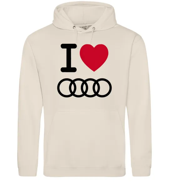 Женская толстовка (худи) I love audi Logo Таш фото