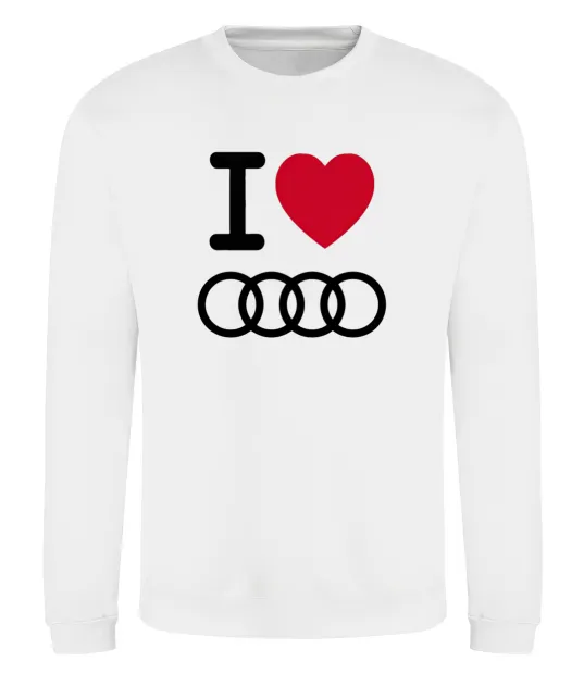 Світшот I love audi Logo Білий фото