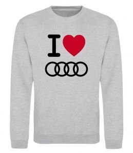 Світшот I love audi Logo