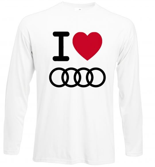 Реглан I love audi Logo Білий фото