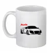 Чашка керамічна Audi car and logo Білий Чашка керамічна Audi car and logo Білий фото