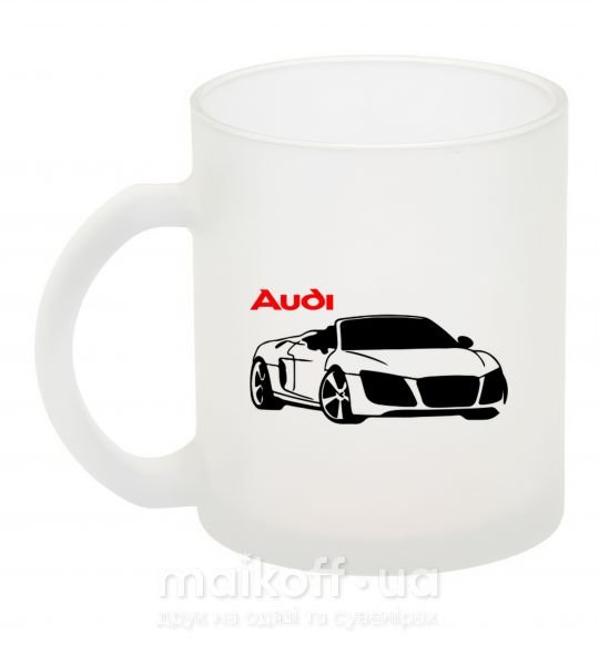 Чашка стеклянная Audi car and logo Фроузен фото