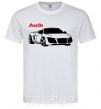 Мужская футболка Audi car and logo Белый фото
