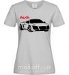 Женская футболка Audi car and logo Серый фото