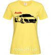Женская футболка Audi car and logo Лимонный фото