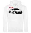 Мужская толстовка (худи) Audi car and logo Белый фото
