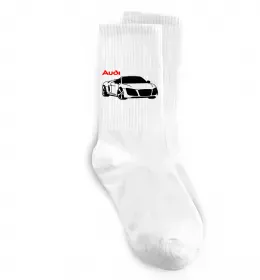 Шкарпетки Audi car and logo Білий фото