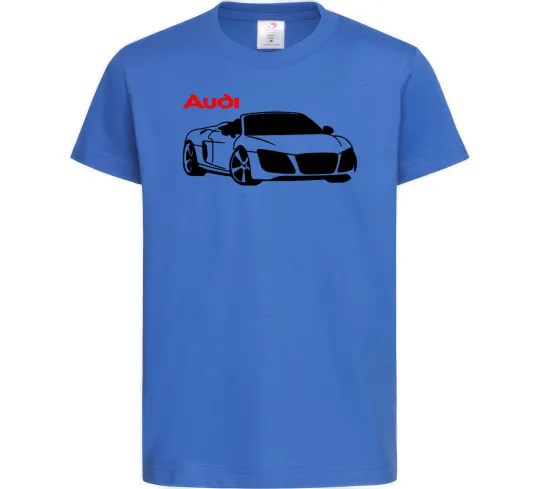 Дитяча футболка Audi car and logo Яскраво-синій фото